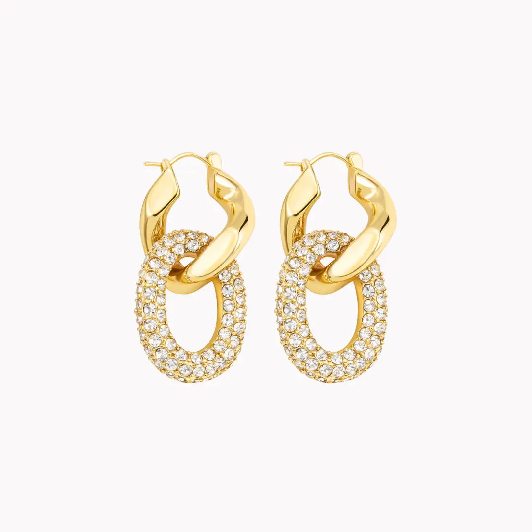 Sparkling CZ Hoop Earrings