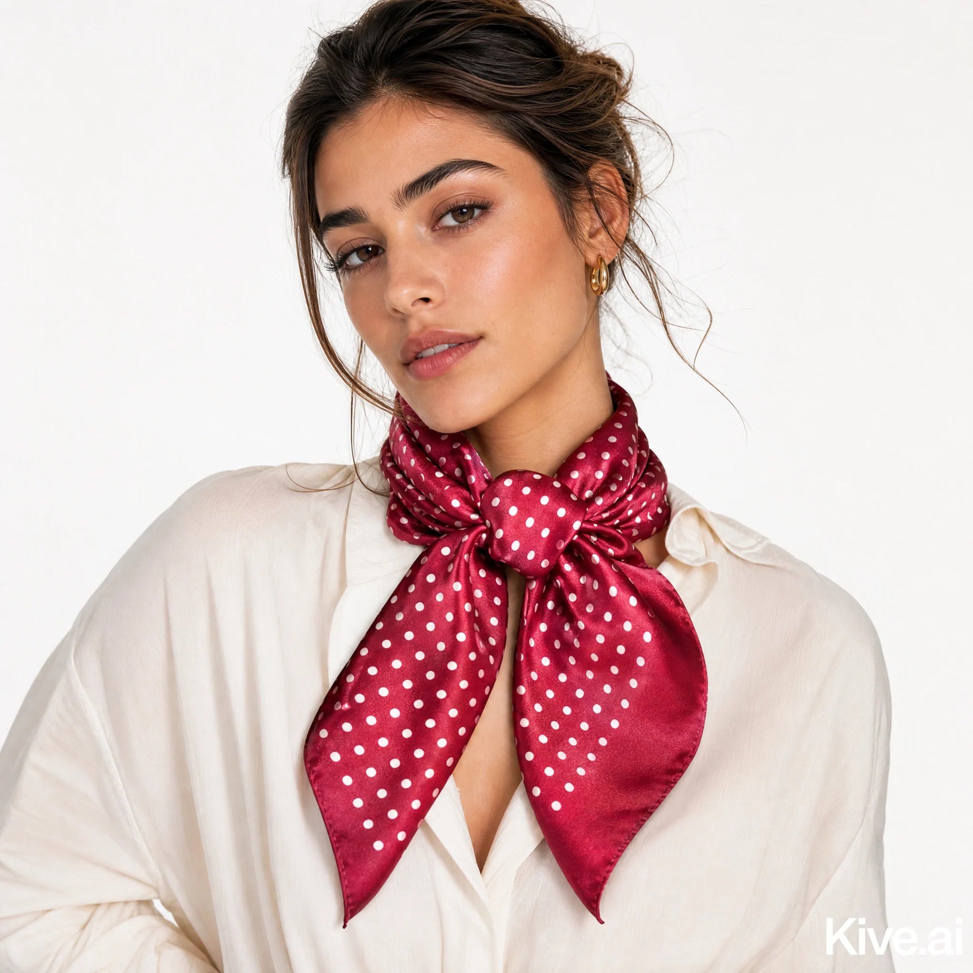 Chérie Dot Silk Scarf