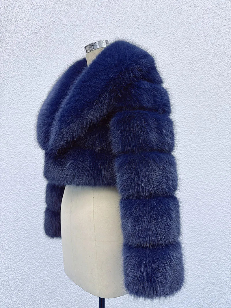 Cropped Faux Fur Coat